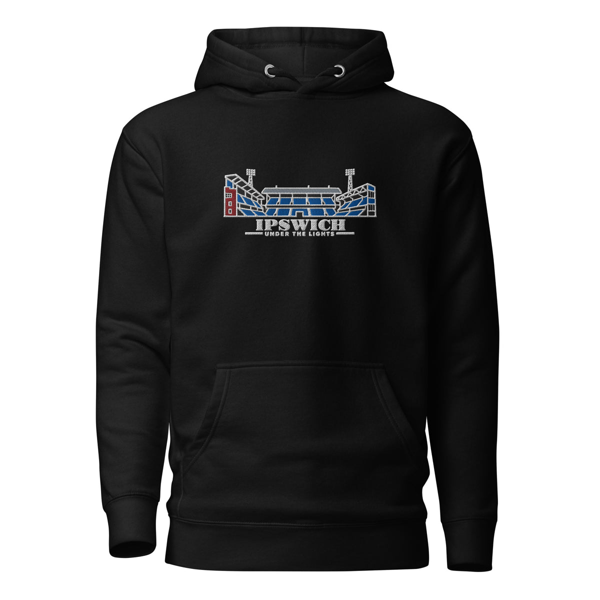 Ipswich Town Inspired Under The Lights Embroidered Football Hoodie
