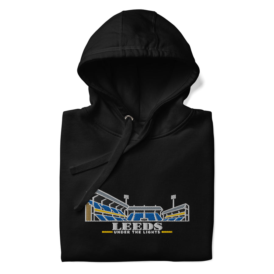 Leeds United Inspired Under The Lights Embroidered Football Hoodie