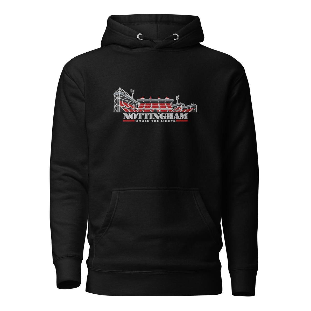 Nottingham Forest Inspired Under The Lights Embroidered Football Hoodie