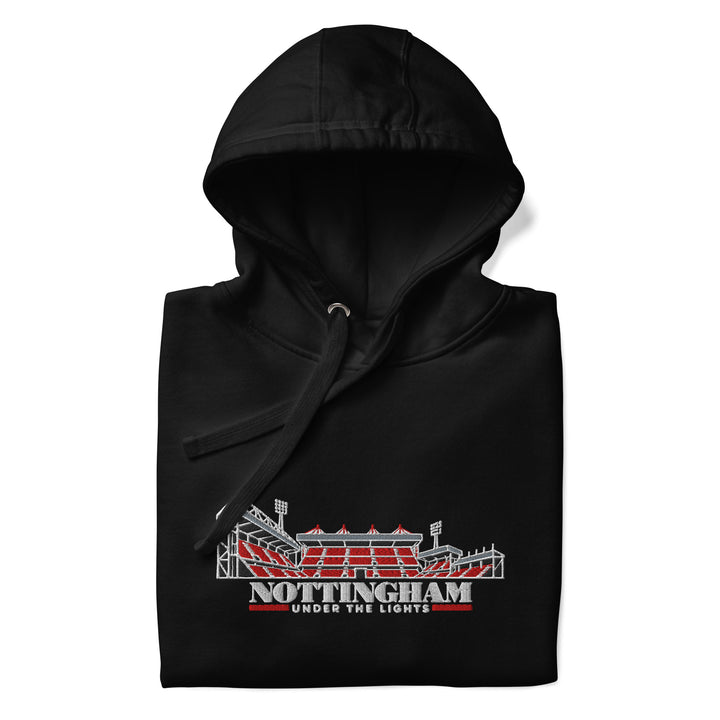 Nottingham Forest Inspired Under The Lights Embroidered Football Hoodie