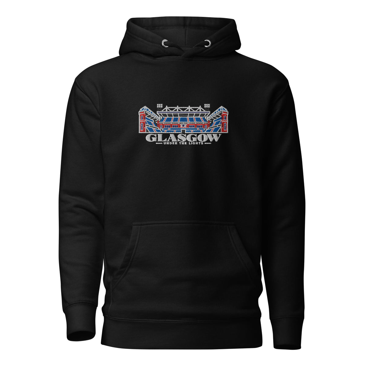 Rangers Inspired Under The Lights Embroidered Football Hoodie