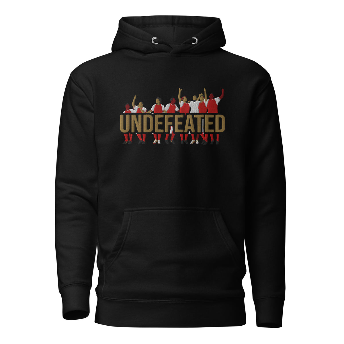 Large Arsenal 03/04 Unbeaten Team Embroidered Football Hoodie