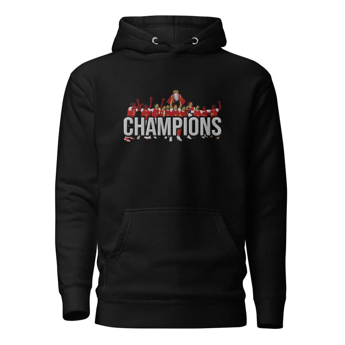 Arsenal Inspired Premier League Champions Embroidered Football Hoodie