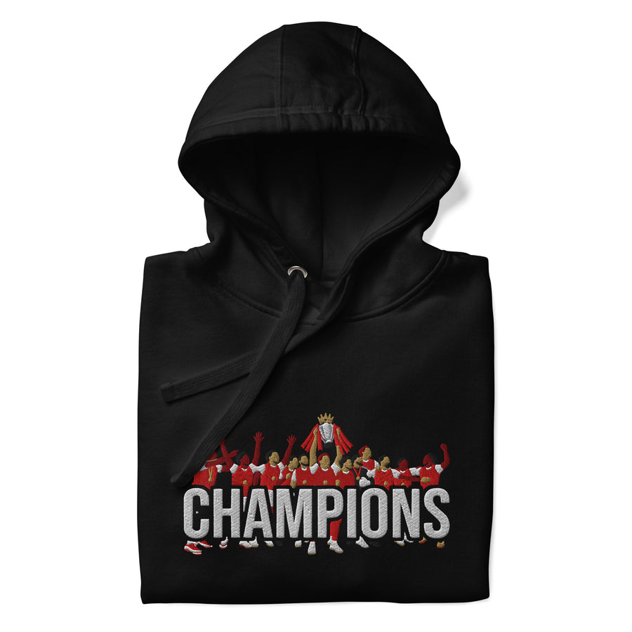 Arsenal Inspired Premier League Champions Embroidered Football Hoodie
