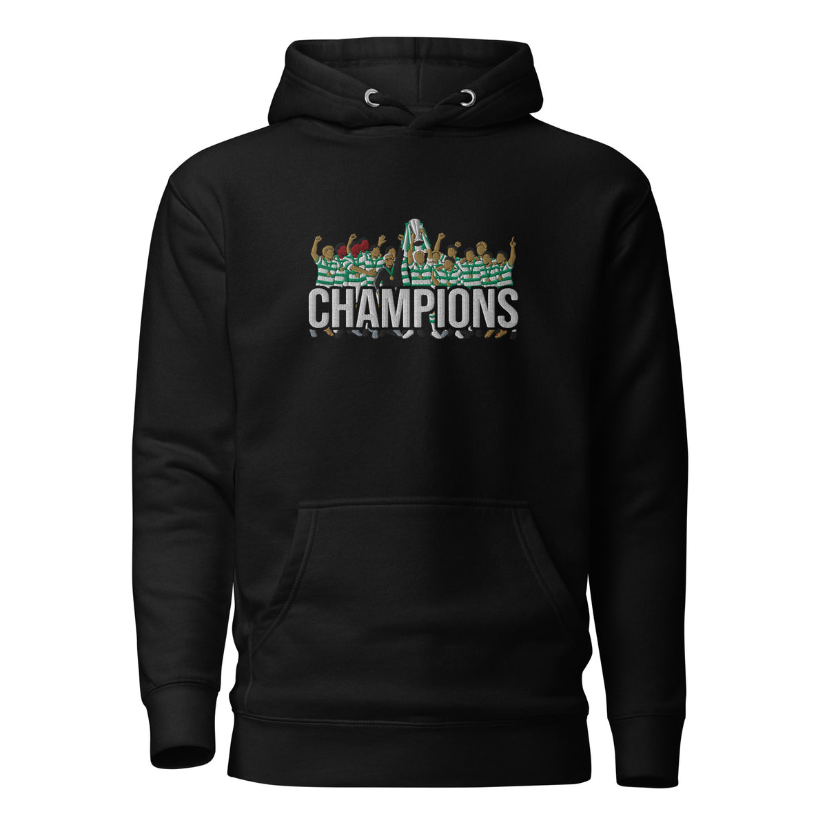 Celtic Inspired Scottish Premiership Champions Embroidered Football Hoodie