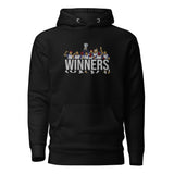Tottenham Hotspur-inspired black hoodie with trophy-lift embroidery and WINNERS lettering