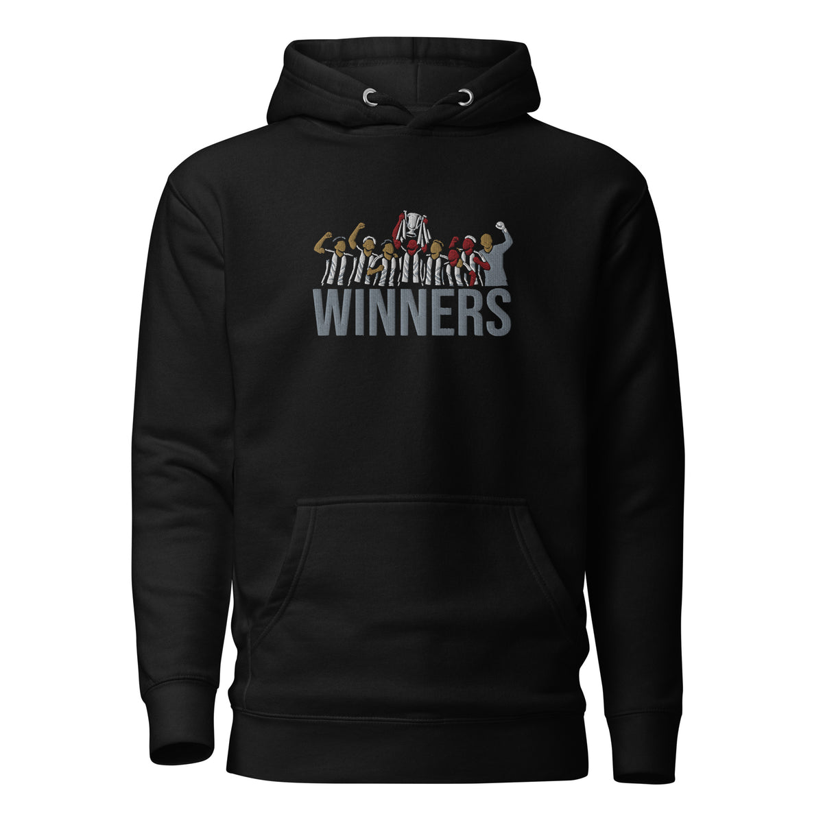 Newcastle United Inspired 2024/25 Carabao Cup Winners Embroidered Football Hoodie