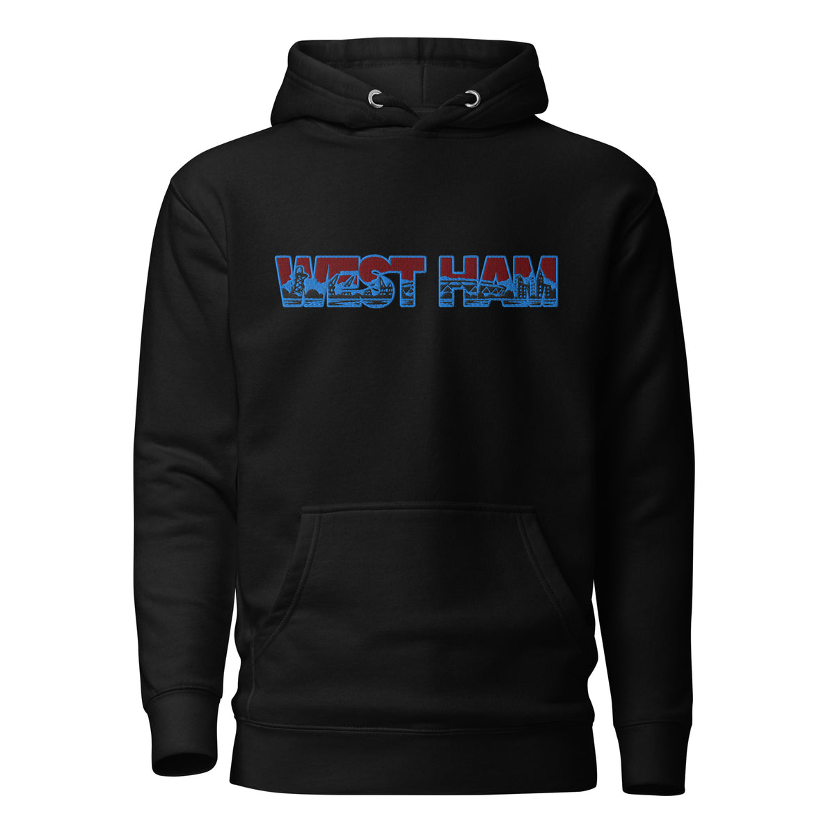 West Ham United Inspired Citymark Embroidered Football Hoodie