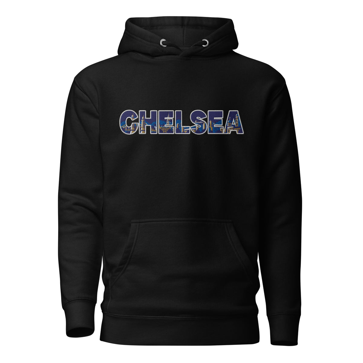 Chelsea Inspired Citymark Embroidered Football Hoodie
