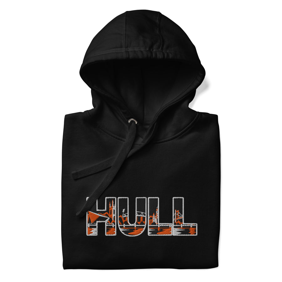 Hull City Inspired Citymark Embroidered Football Hoodie