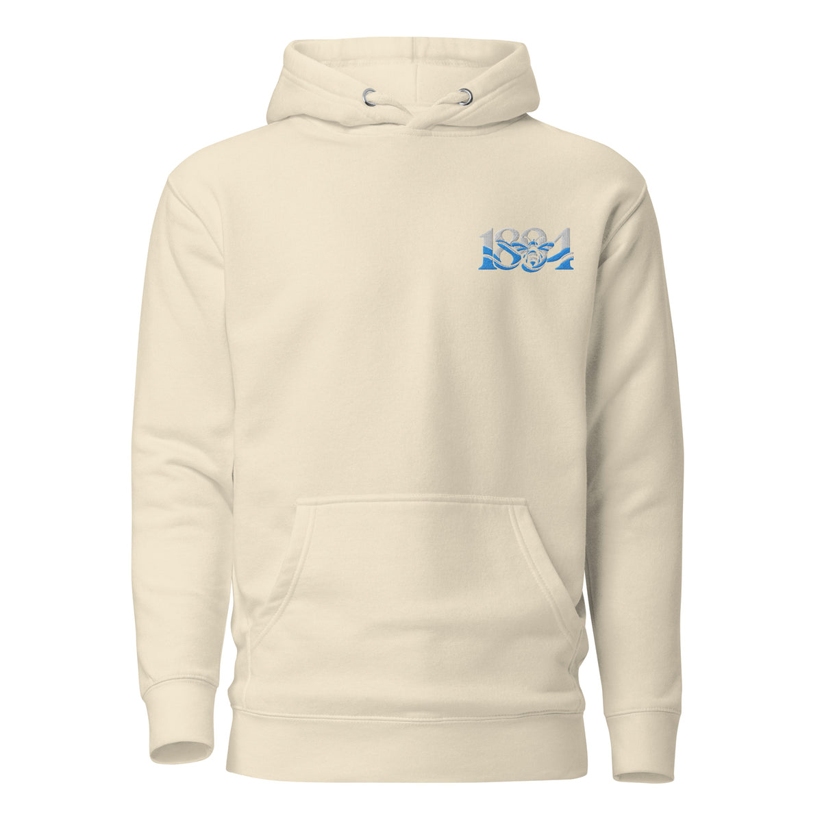 Manchester 1894 Worker Bee embroidered football hoodie in Bone