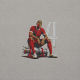 Virgil van Dijk Inspired Liverpool Embroidered Football Hoodie in carbon grey, alternate front view
