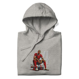 Virgil van Dijk Inspired Liverpool Embroidered Football Hoodie in carbon grey, front view
