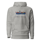 Chelsea Premier League Champions inspired embroidered football hoodie in carbon grey, product mockup view 3