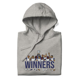 Tottenham Hotspur-inspired carbon grey hoodie with trophy-lift embroidery and WINNERS lettering