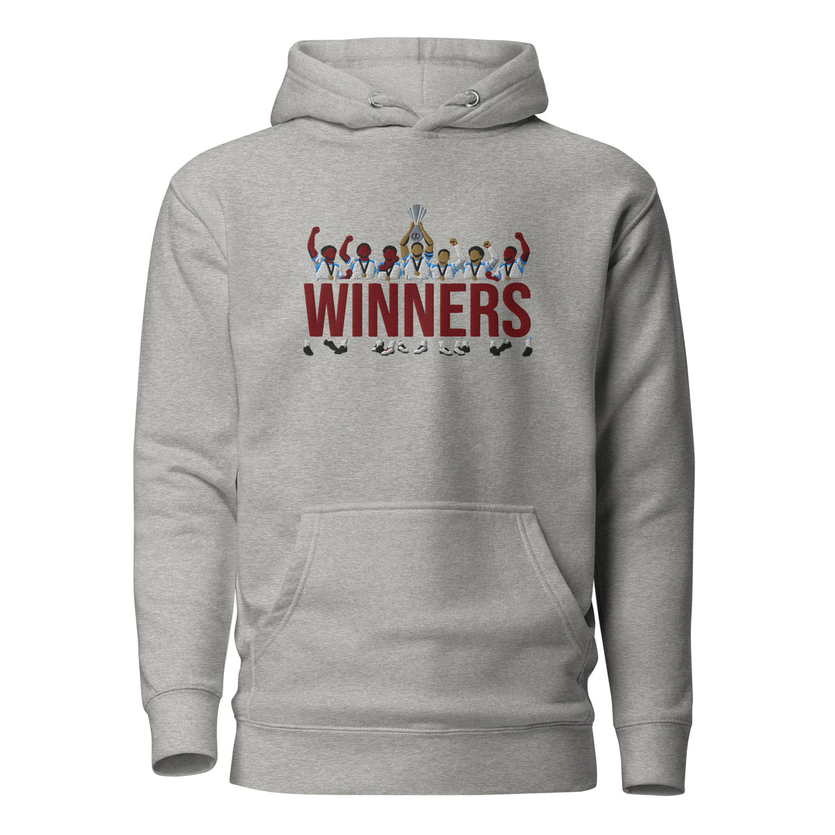 Aston Villa Inspired European Cup Champions Hoodie, grey front view