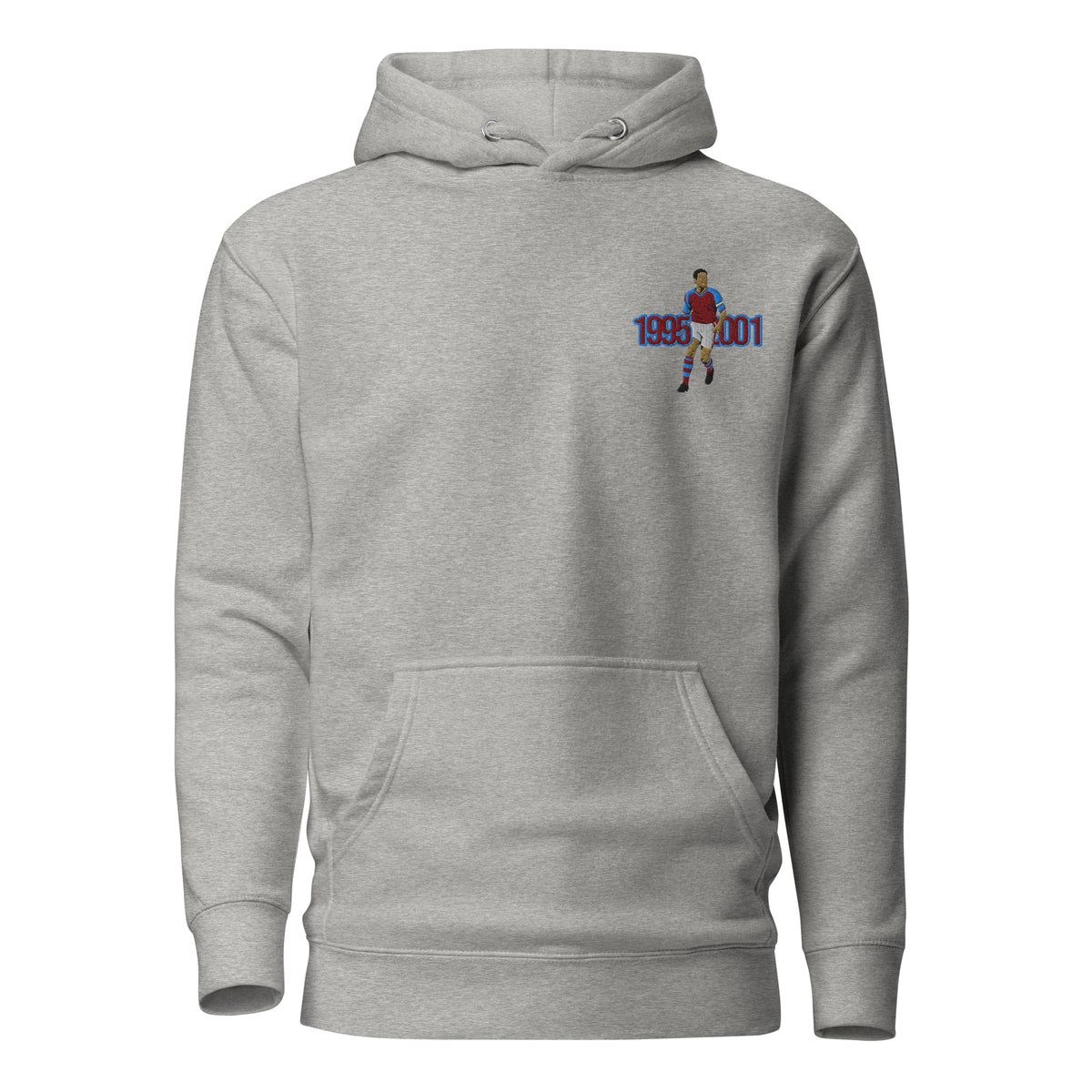 The Class of the 90s — Gareth Southgate Aston Villa Hoodie, grey front view