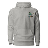Henrik Larsson inspired Celtic embroidered football hoodie in carbon grey, front view alternate mockup