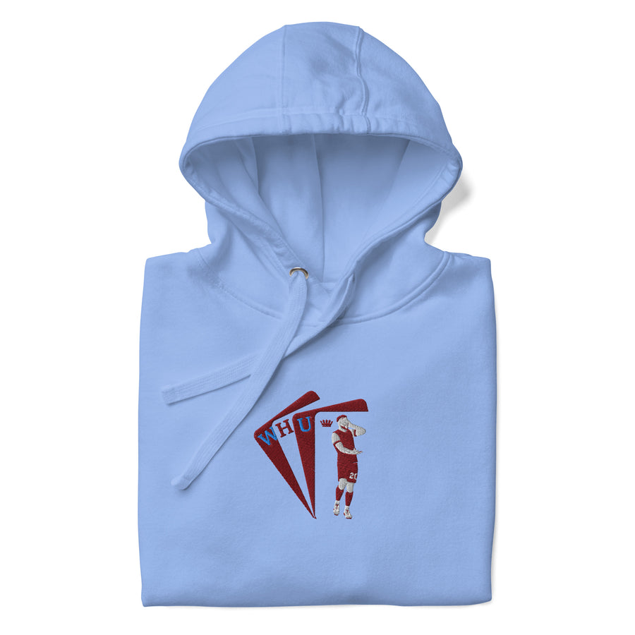 Jarrod Bowen Inspired West Ham King Embroidered Football Hoodie