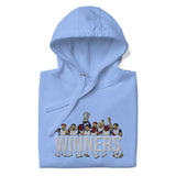 Tottenham Hotspur-inspired carolina blue hoodie with trophy-lift embroidery and WINNERS lettering