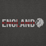 England World Cup Lion Embroidered Football Hoodie in charcoal heather, alternate front view