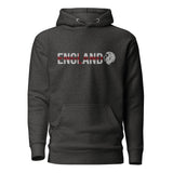 England World Cup Lion Embroidered Football Hoodie in charcoal heather, alternate front view