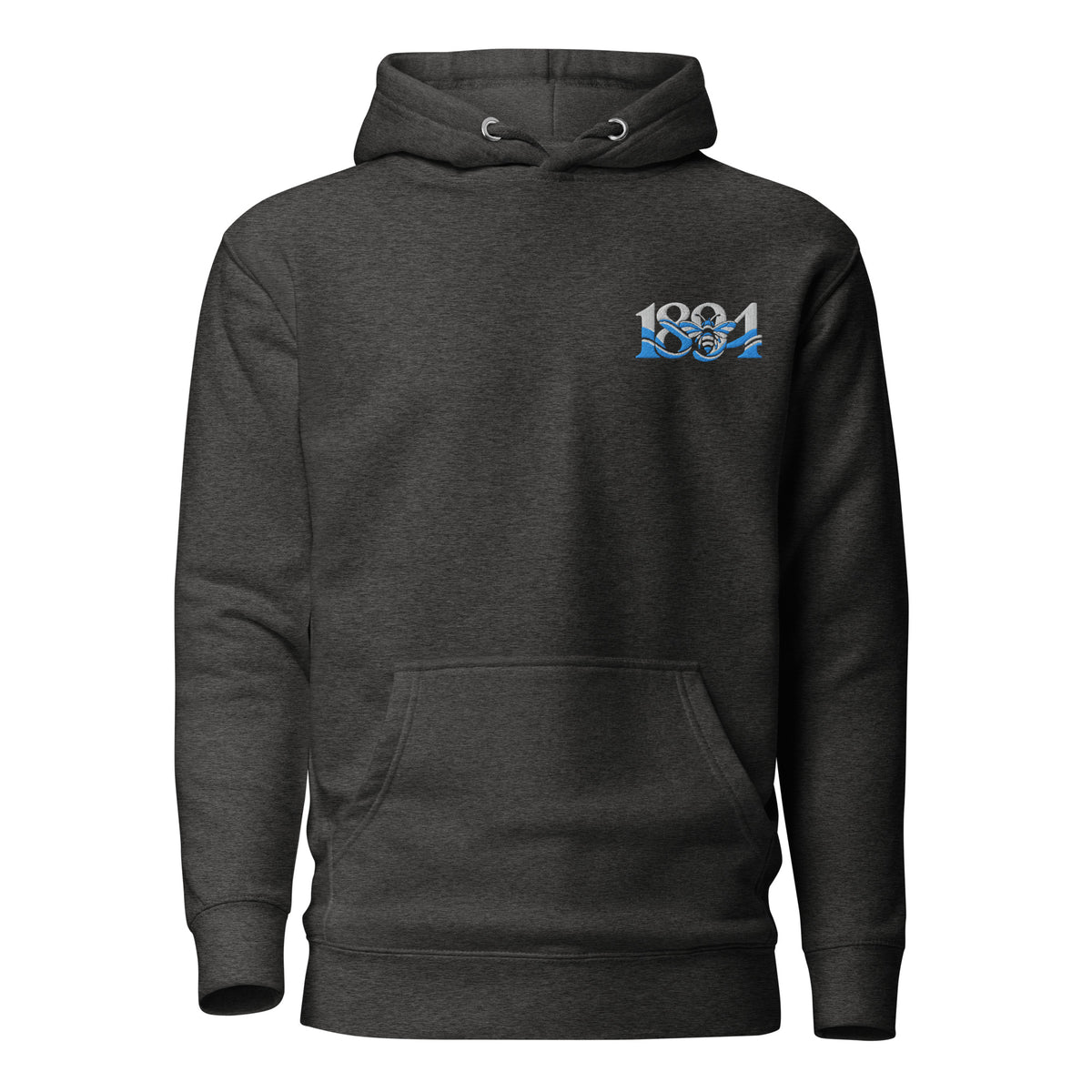 Manchester 1894 Worker Bee embroidered football hoodie in Charcoal Heather