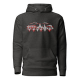 Nottingham Forest Inspired Nottingham Skyline Embroidered Football Hoodie in charcoal heather – front view