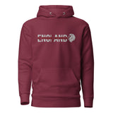 England World Cup Lion Embroidered Football Hoodie in maroon, alternate front view
