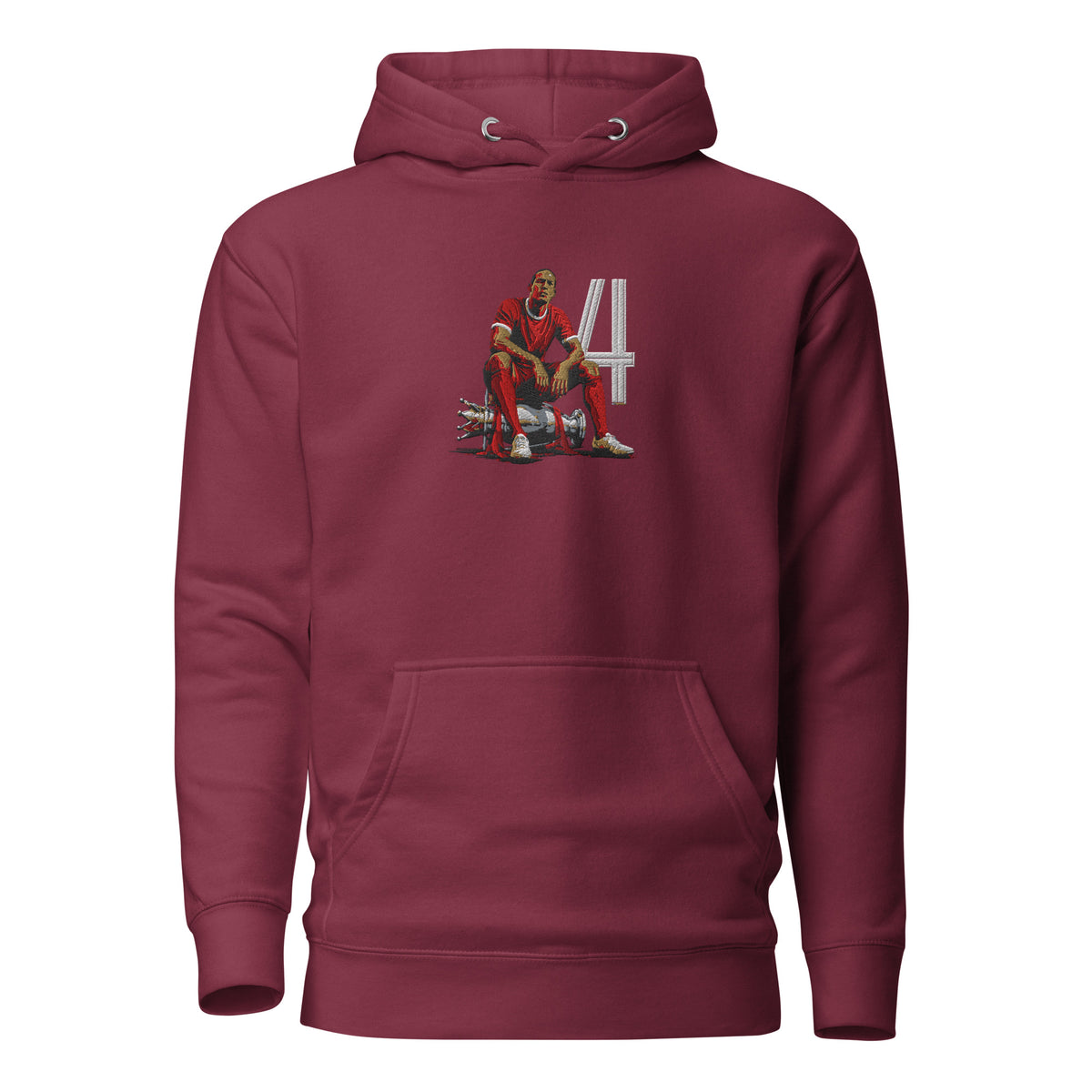 Virgil van Dijk Inspired Liverpool Embroidered Football Hoodie