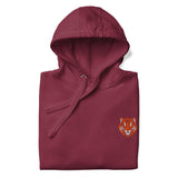 Maroon Hull City inspired geometric tiger football hoodie