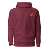 Maroon Hull City inspired geometric tiger football hoodie