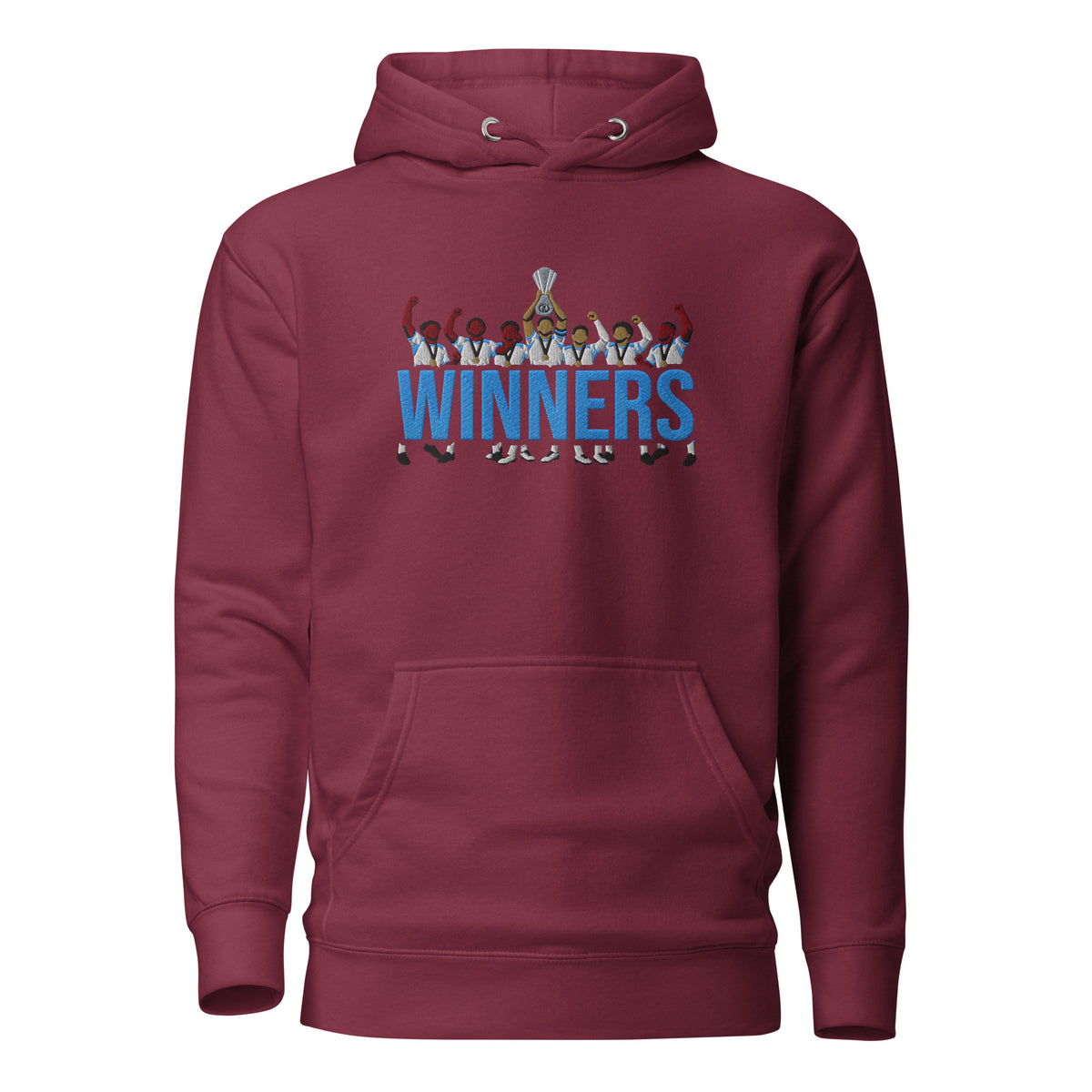 Aston Villa Inspired European Cup Champions Hoodie, maroon front view