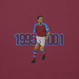 The Class of the 90s — Gareth Southgate Aston Villa Hoodie, maroon front view