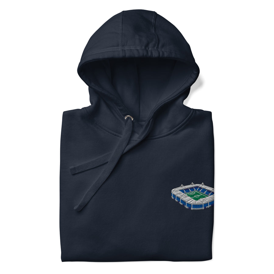 King Power Stadium Inspired Leicester City Embroidered Football Hoodie