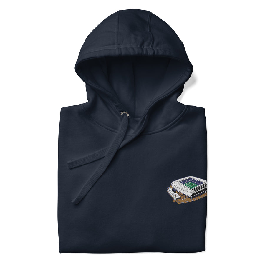 Hill Dickinson Stadium Inspired Everton Embroidered Football Hoodie