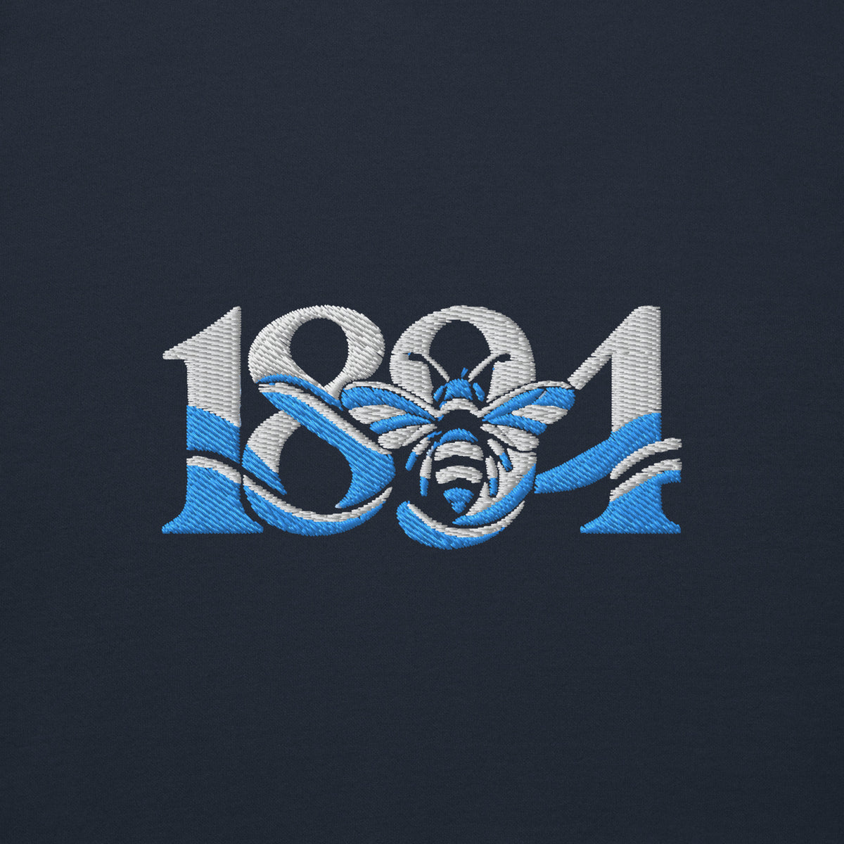 Manchester 1894 Worker Bee embroidered football hoodie in Navy Blazer