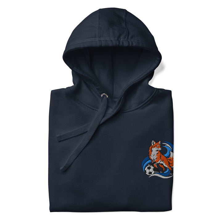 Foxes Inspired Embroidered Football Hoodie