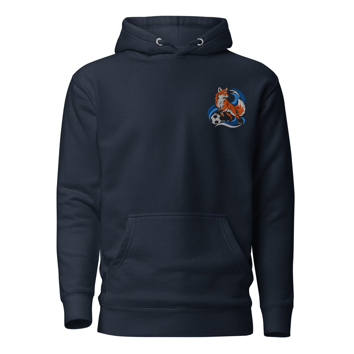 Foxes Inspired Embroidered Football Hoodie