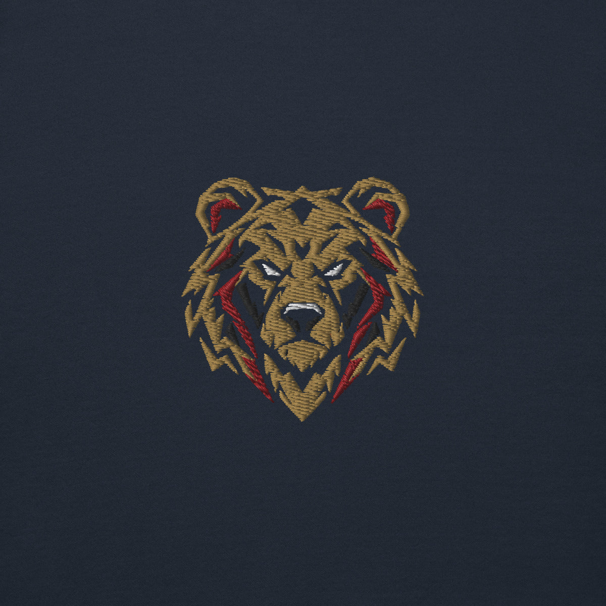 Bournemouth Inspired Geometric Bear Embroidered Football Hoodie