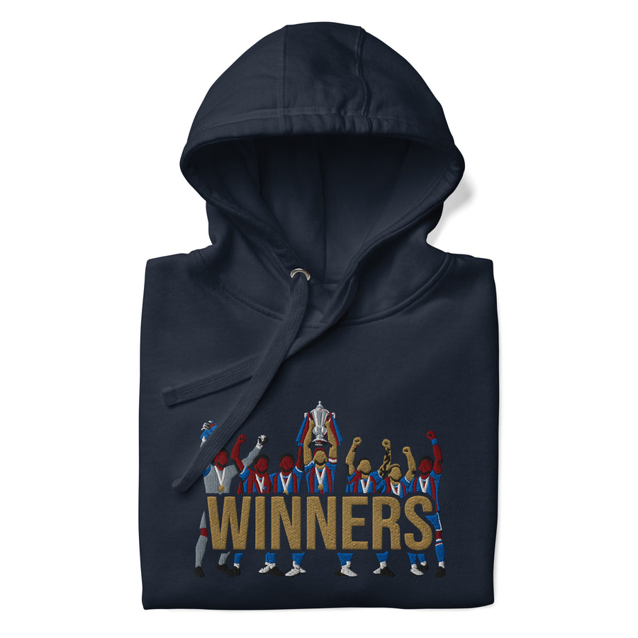 Crystal Palace Inspired FA Cup Champions Embroidered Football Hoodie