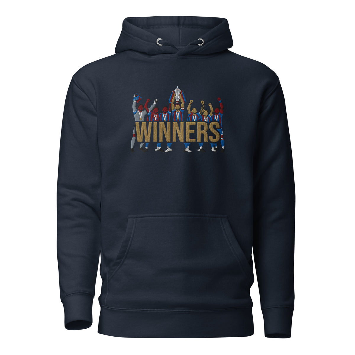 Crystal Palace Inspired FA Cup Champions Embroidered Football Hoodie