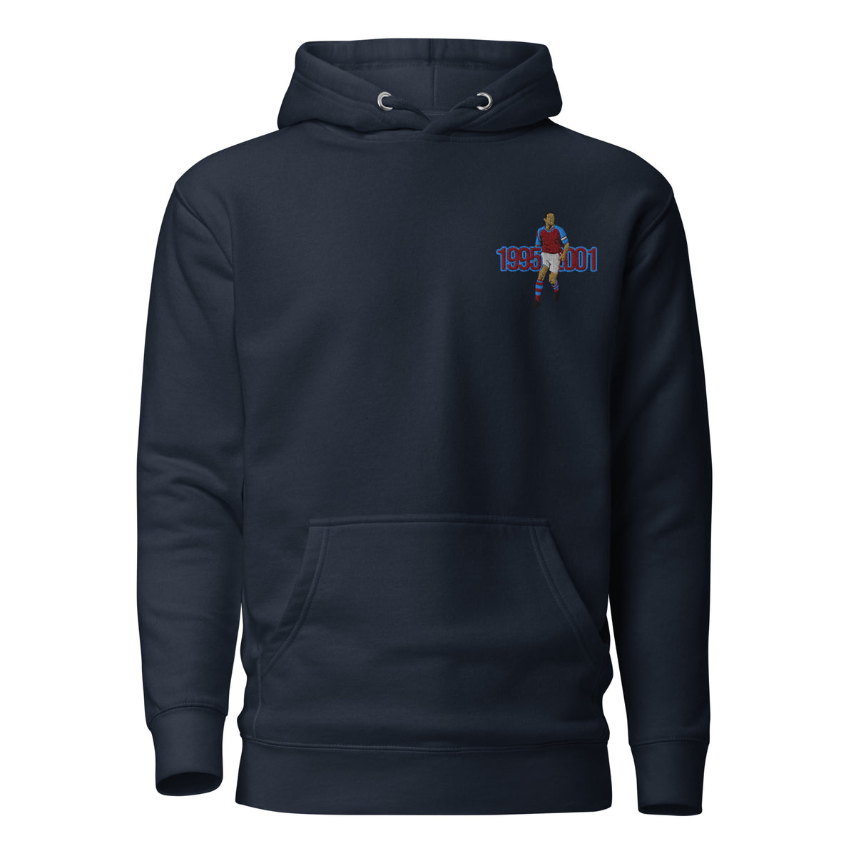 The Class of the 90s — Gareth Southgate Aston Villa Hoodie, navy blazer front view