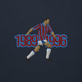 The Class of the 90s — Paul McGrath Aston Villa Hoodie, navy blazer front view