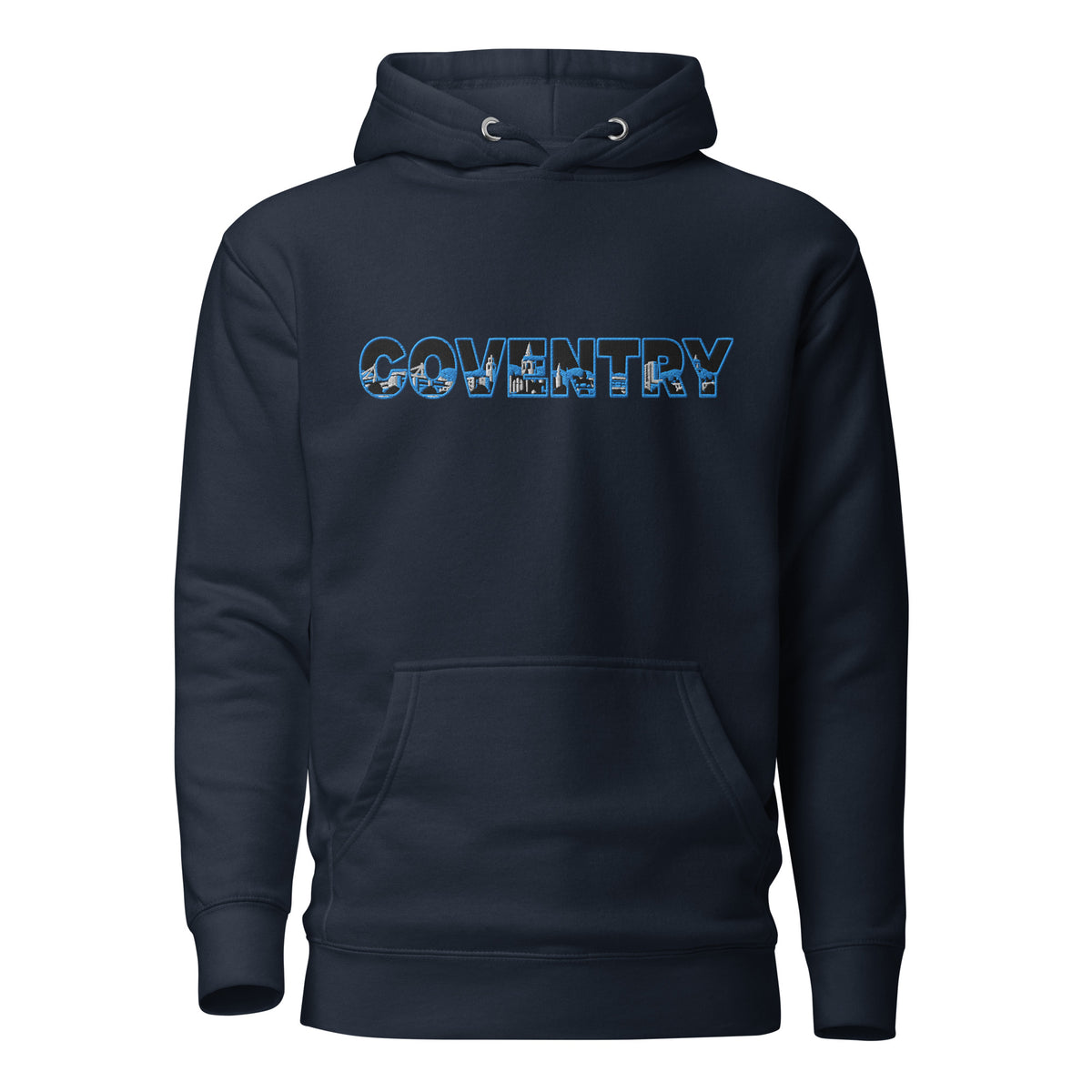 Coventry City Inspired Citymark Embroidered Football Hoodie