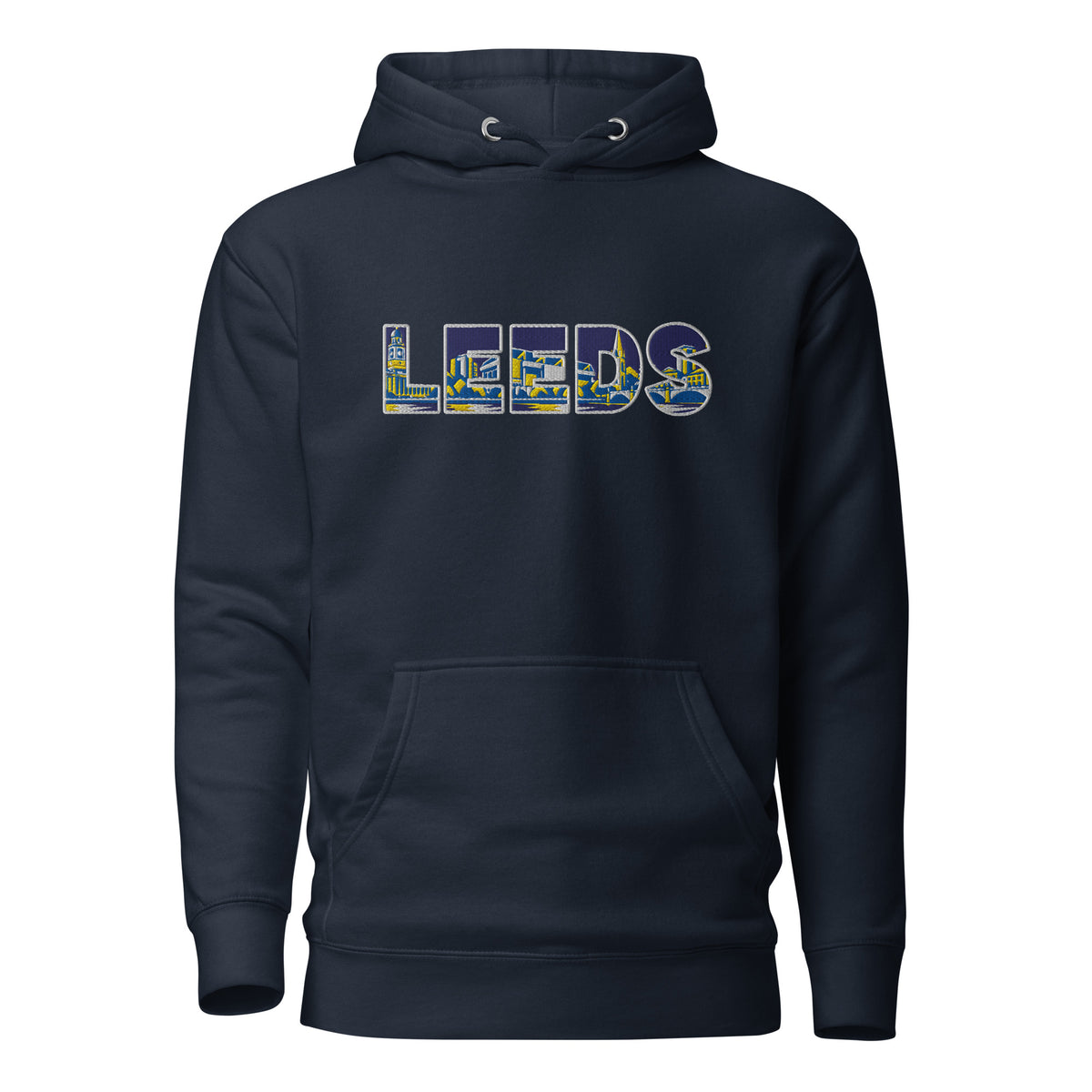 Leeds United Inspired Citymark Embroidered Football Hoodie