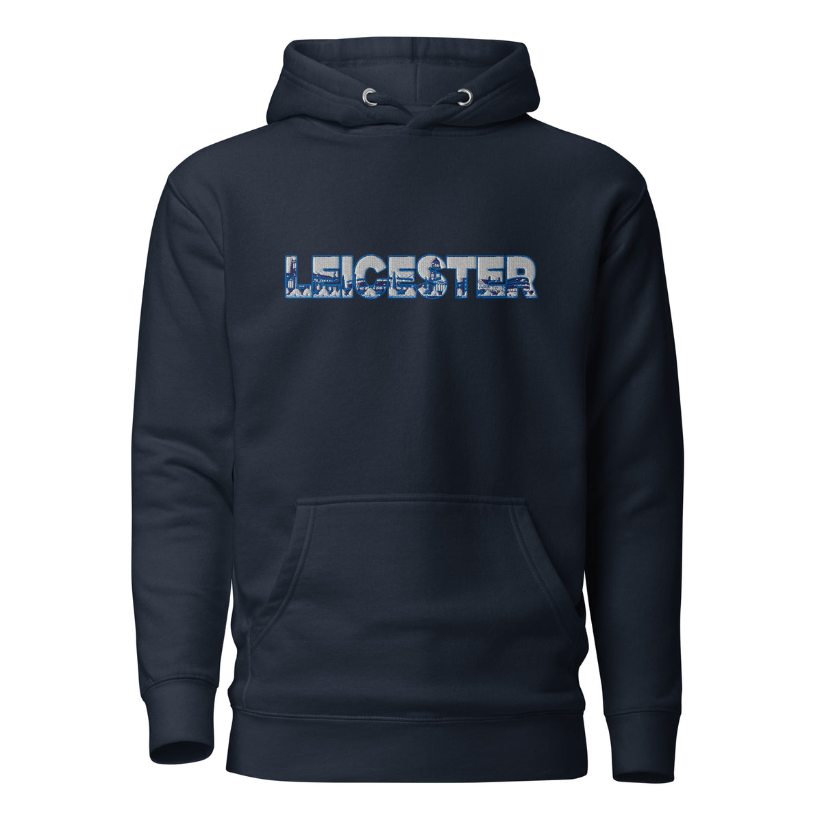 Leicester City Inspired Citymark Embroidered Football Hoodie