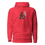 Virgil van Dijk Inspired Liverpool Embroidered Football Hoodie in team red, alternate front view