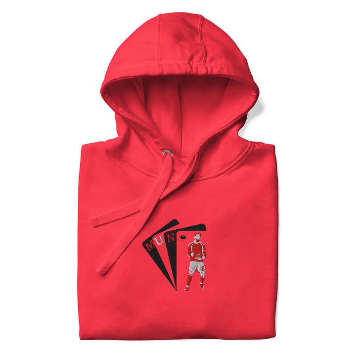 Bruno Fernandes Inspired Manchester United King Embroidered Football Hoodie