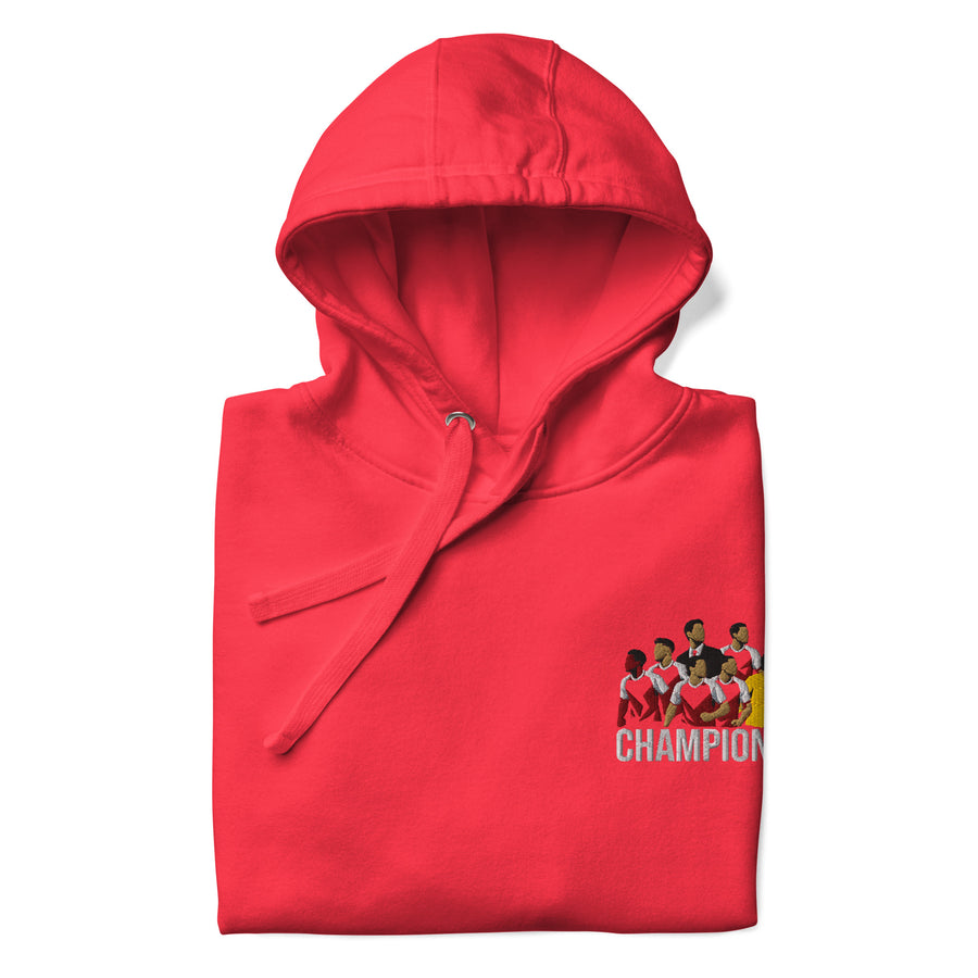 Arsenal 2025/26 Champions Inspired Elite Embroidered Football Hoodie